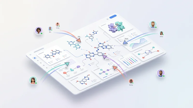 Collaborative drug discovery workspace — share molecular projects, annotations, and results with your research team