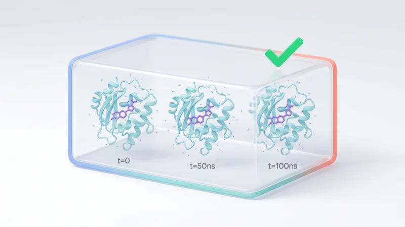 Molecular dynamics binding validation — simulate protein-drug interactions to confirm binding stability